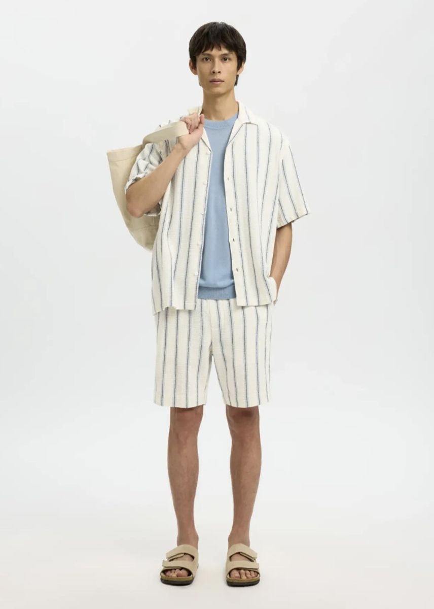 Selected Homme Regcal Shorts Egret Skyway