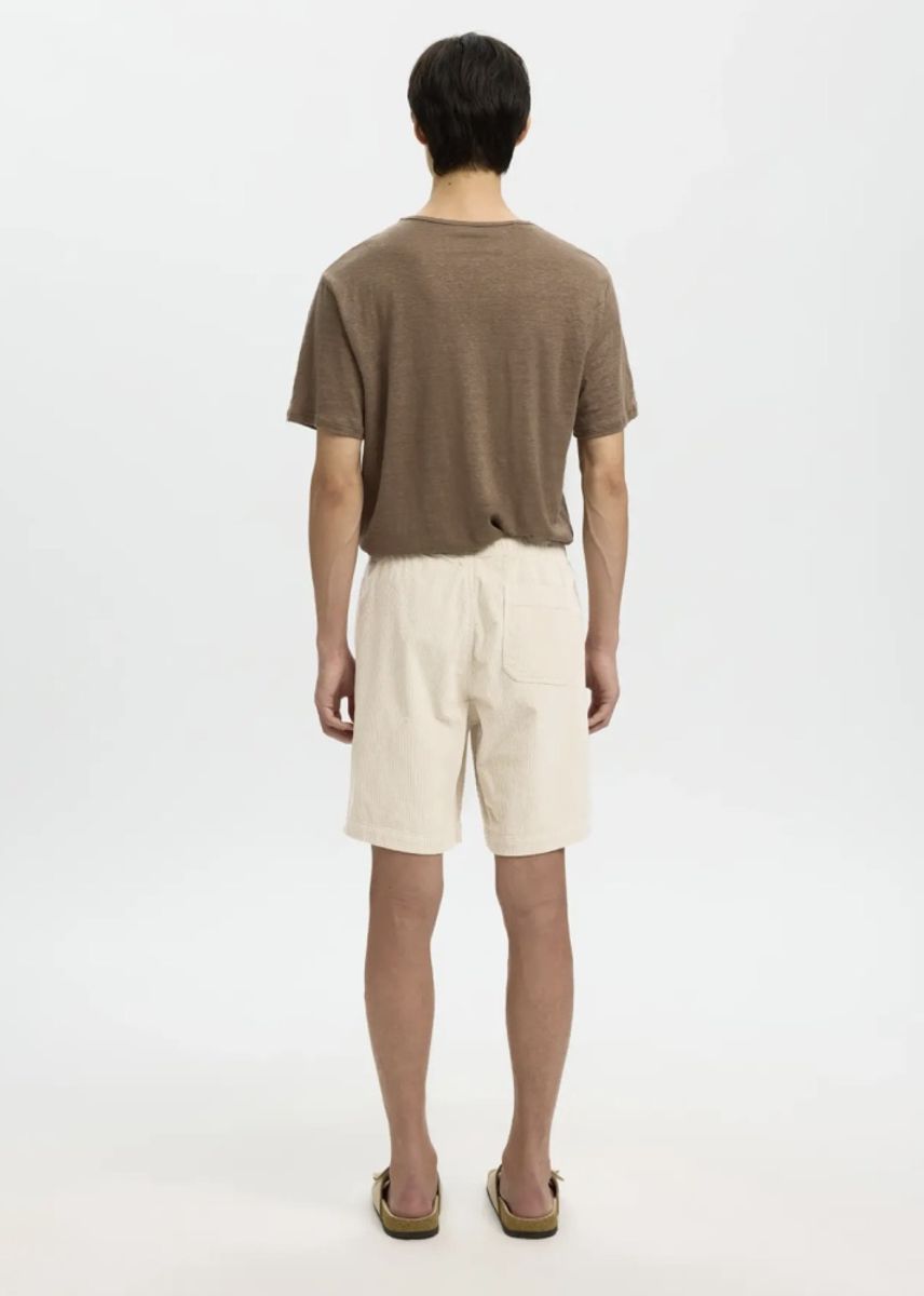 Selected Jace Corduroy Shorts Fog