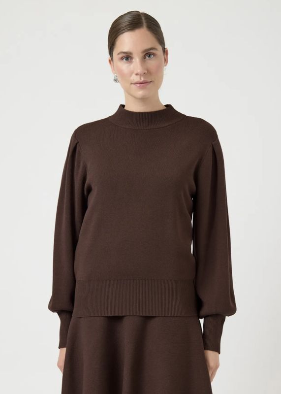 YAS Fonny Knit Pullover  Chocolate Brown 