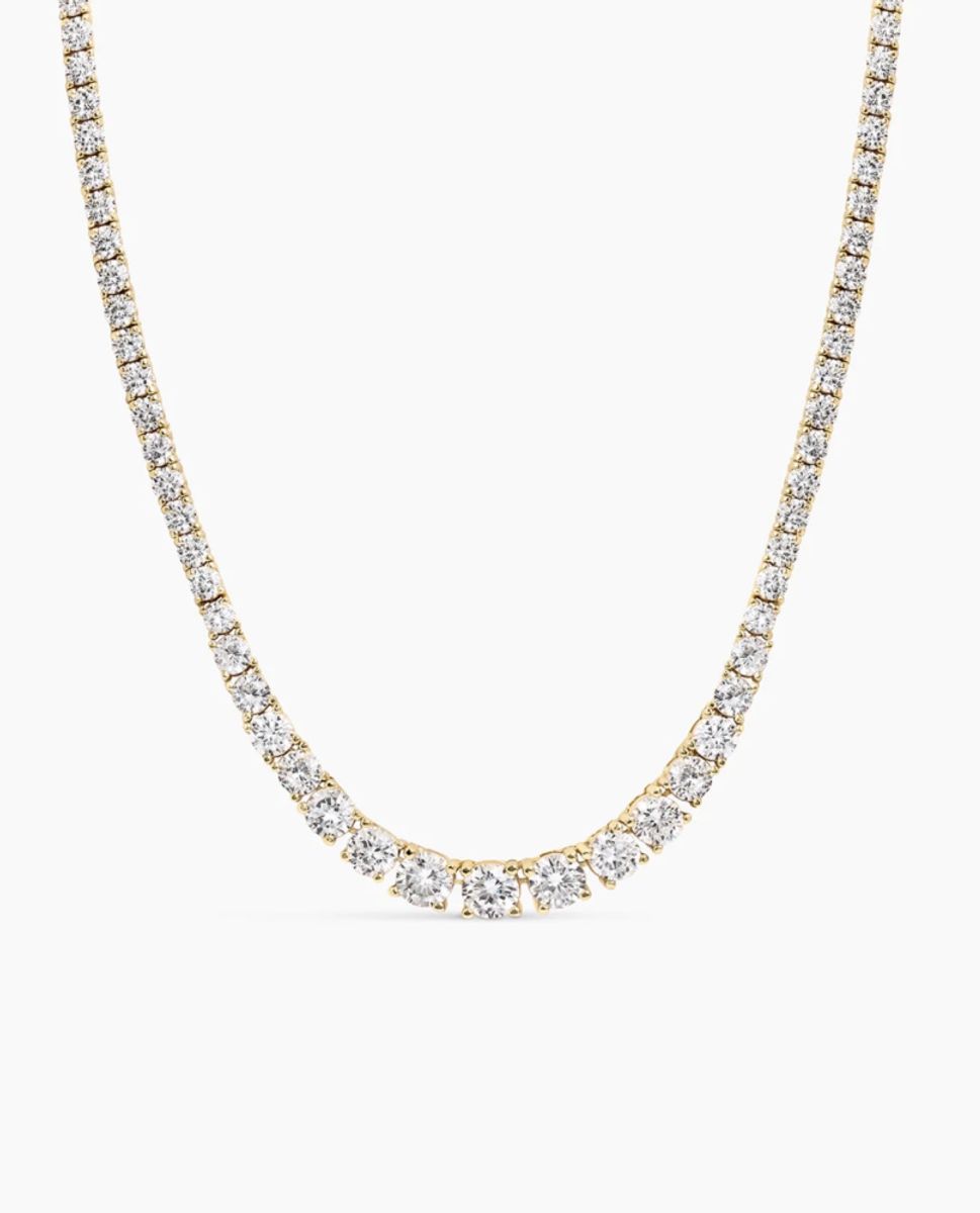 ANI Jewels Dropped Tennnis Necklace Gold 