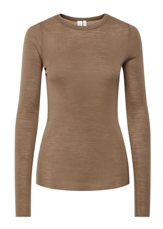 YAS Wool Topp Pine Bark