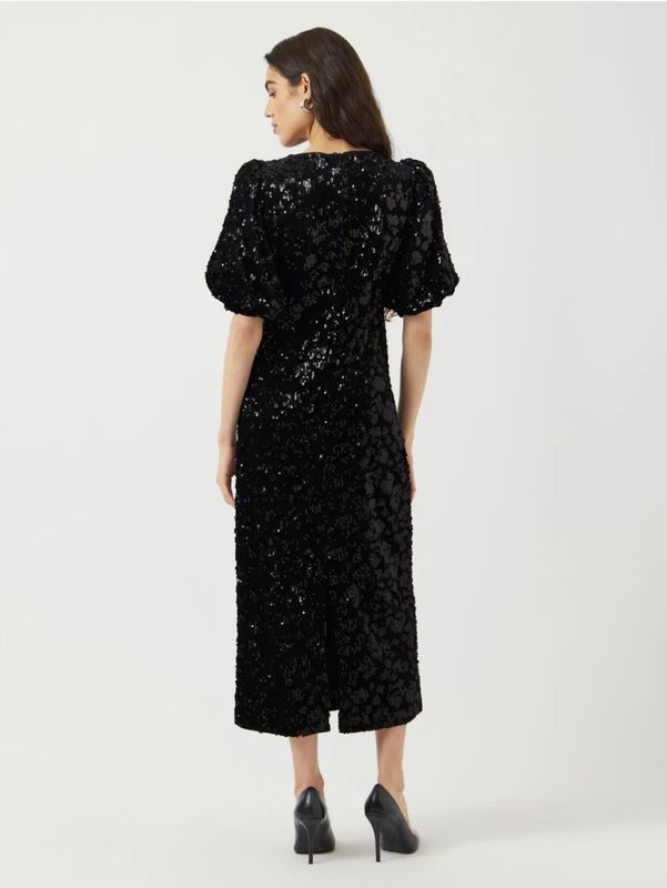 YAS Sofie Sequin 2/4 Kjole Black